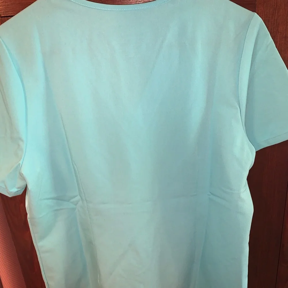 Figs Light Blue Women's Top - Picture 3 of 4